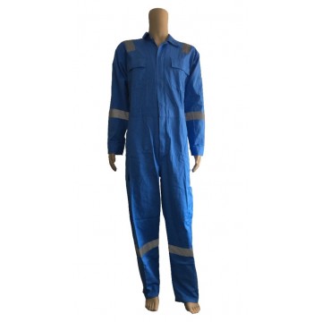 OSP LIGHT BLUE COVERALL WITH GREY REFLECTIVE TAPE