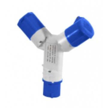 Connector,1 Plug with 2 Socket,16A,2P+E