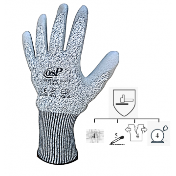 Anti Cut Glove and Cut Resistant Glove 4544