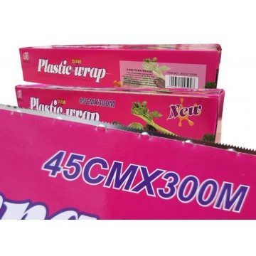 Industrial Plastic wrap/ Cling wrap/ Saran Wrap/ Glad Wrap/ Food Wrap 450mmx 300 Meters