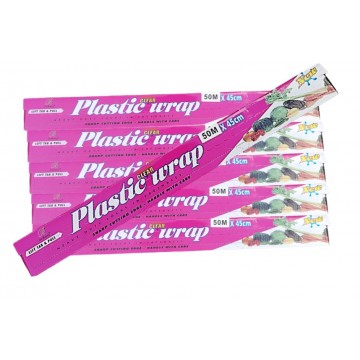 Professional Kitchen Plastic wrap/ Cling wrap/ Saran Wrap/ Glad Wrap/ Food Wrap 450mmx 50 Meters