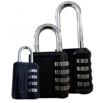Radial dial 4 in-line combination Padlock