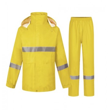 Rain Suit Set yellow with reflective.