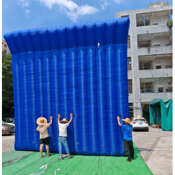 Outdoor inflatable noise control barrier comes with air pump