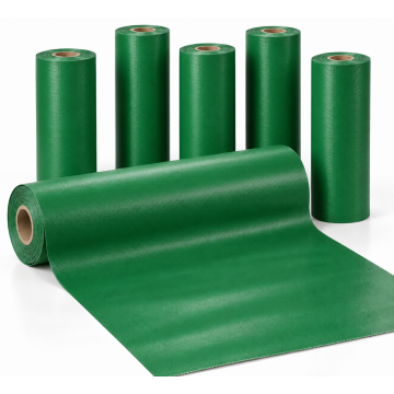 Green Synthetic Tarpaulin Canvas – 50m Roll, 0.4mm Thick (SOLD IN METERS)