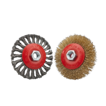 Crimped and Twisted Wire Wheel Brush Set (Max 12,500 R.P.M.) 100mm