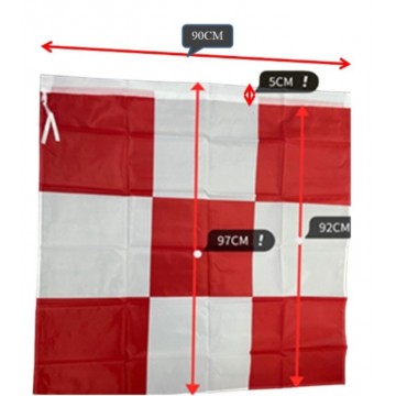 Traffic Red/White FLAG, 35 X 35 inches Traffic Red/White FLAG, 35 X 35 inches