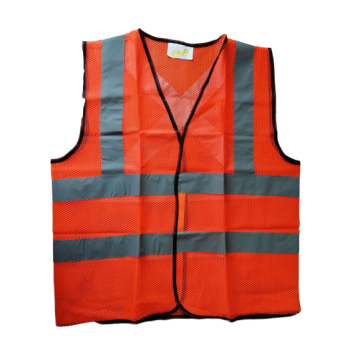 OSP ORANGE VEST WITH GREY REFLECTIVE TAPE
