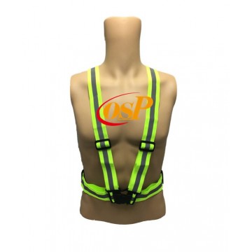 SAFETY VEST HIGH VISIBLE REFLECTIVE BUCKLE BELT TYPE ELASTIC